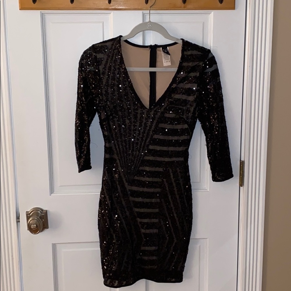 Black midi dress